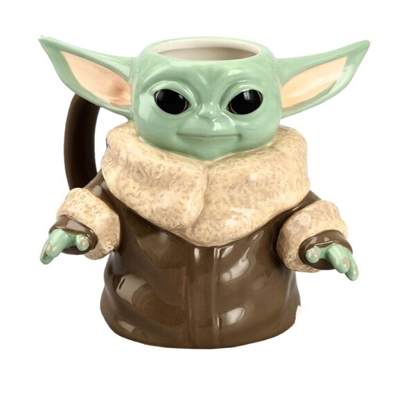 Star Wars' The Mandalorian Grogu 20oz Sculpted Ceramic Mug NEW - Picture 1 of 6
